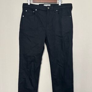 Everlane Straight Fit Black Mens Jeans 34x32 Low Stretch Organic Classic Casual